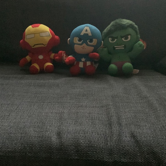 Marvel & TY Other - NWT TY Marvel Plush Dolls: Hulk, Iron Man and Captain America